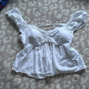 Women’s White Hollister Babydoll Top